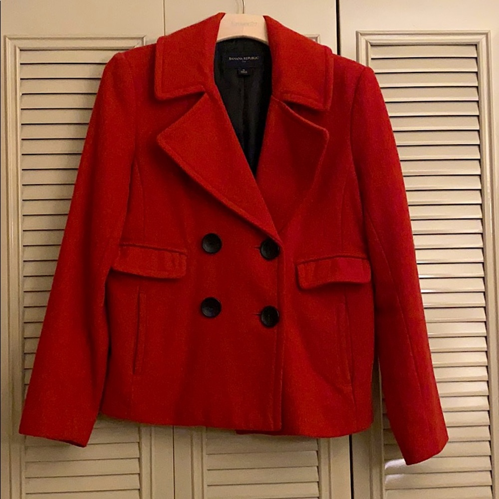 SOLD Banana Republic Red Peacoat